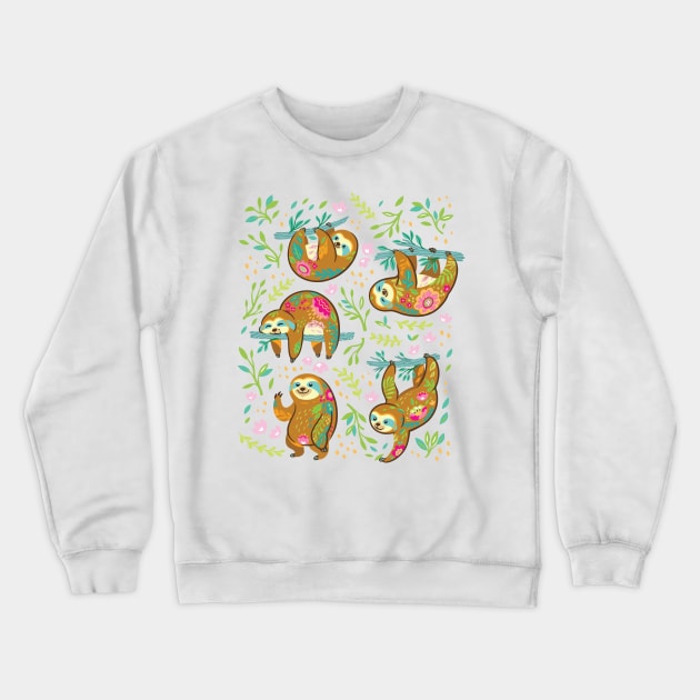 Caramel Sloths Crewneck Sweatshirt by PenguinHouse